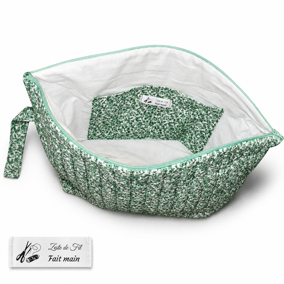 Set Fleuri Vert Sauge