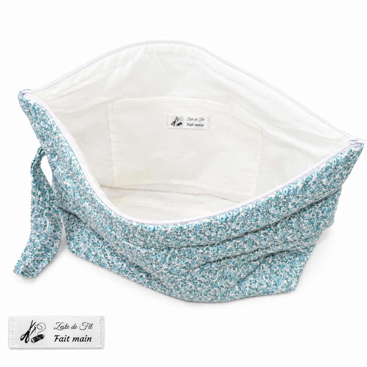 Set Fleuri Bleu Céladon