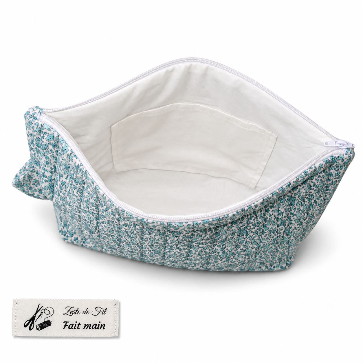 Set Fleuri Bleu Céladon